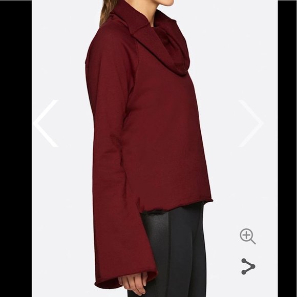 ALALA Maroon Riki Cowl Turtleneck Pullover Sweater - Picture 14 of 14